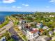 Picturesque aerial view of waterfront homes with skyline views and lush landscapes at 723 S Brevard Ave, Tampa, FL 33606