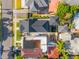 Aerial view of a residential neighborhood showcasing well-maintained homes and lush landscaping at 723 S Brevard Ave, Tampa, FL 33606