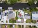 Aerial view of the property showing its location on the canal and its proximity to the water at 832 Seabreeze Dr, Ruskin, FL 33570
