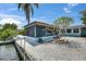 Backyard with enclosed porch and access to dock and waterfront at 832 Seabreeze Dr, Ruskin, FL 33570