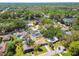 Scenic aerial view of homes nestled within a lush, tree-filled neighborhood near the lake at 6914 N Ola Ave, Tampa, FL 33604
