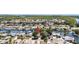 Aerial view of the property highlighting its location within a waterfront community at 10716 Donbrese Ave, Tampa, FL 33615