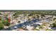 Drone shot of the neighborhood showcasing the waterfront community at 10716 Donbrese Ave, Tampa, FL 33615