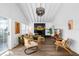 Spacious living room with fireplace and modern decor at 10716 Donbrese Ave, Tampa, FL 33615
