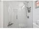 Shower with glass door, rain shower head and built in seat at 12020 66Th Ave, Seminole, FL 33772