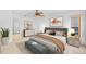 Bedroom featuring soft furnishings, stylish decor, and comfortable layout at 1247 Venetia Dr, Spring Hill, FL 34608