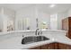Modern sink and stone counter overlooking the neighborhood at 13953 Thoroughbred Dr, Dade City, FL 33525