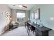 Office features desk space for two, neutral walls and floors, and natural light at 32429 Welling Blade Loop, Wesley Chapel, FL 33545
