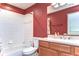 Well-maintained bathroom with a shower-tub combo, neutral tile, and vanity at 3292 Covered Bridge E Dr, Dunedin, FL 34698