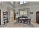 Formal dining room with high ceilings and large windows at 3314 Cypress Landing Dr, Valrico, FL 33596