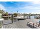 Dock with boat lift and water access at 339 Manatee Ln, Tarpon Springs, FL 34689