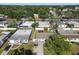 Aerial view shows the entire lot, shed, patio and proximity to local thoroughfare at 8431 52Nd N Way, Pinellas Park, FL 33781