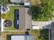 Aerial view of home showcasing backyard features and landscaping at 8431 52Nd N Way, Pinellas Park, FL 33781