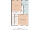Detailed floor plan showing layout of bedrooms, bathrooms, closets, and hall in a 1221 sq ft home at 956 Sombra St, Tampa, FL 33619