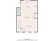 Floor plan of the second level highlighting the kitchen, dining, living room, and bath at 956 Sombra St, Tampa, FL 33619