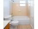 Cozy bathroom featuring a tub and shower combination and neutral color palette at 1021 Apollo Beach Blvd # 6, Apollo Beach, FL 33572