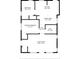 Detailed floor plan showcasing the layout of the living room, bedrooms, kitchen, and bathroom at 110 Kenwood Ave, Clearwater, FL 33755