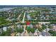 Aerial view of neighborhood, showing the home with a red location pin at 11932 Whisper Creek Dr, Riverview, FL 33569