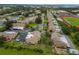 Aerial view of townhome community with convenient parking, mature trees, and easy access to nearby amenities at 1883 Clearbrooke Dr, Clearwater, FL 33760