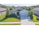 Beautiful single-Gathering home with a manicured lawn, two-car garage, and appealing facade at 19032 Malinche Loop, Spring Hill, FL 34610