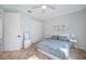 Serene bedroom featuring neutral decor, closet and a ceiling fan at 1966 Freedom Dr, Clearwater, FL 33755