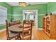 Inviting dining room featuring a decorative chandelier and views to the living room at 2638 Burlington N Ave, St Petersburg, FL 33713