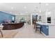 Large open living area with kitchen and dining space, filled with lots of light and plenty of room at 3605 W Paxton Ave, Tampa, FL 33611
