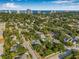 Stunning aerial view showcasing the home's location near downtown and the ocean at 3711 W Barcelona St, Tampa, FL 33629