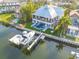 Stunning waterfront property featuring a private dock, pool, and beautifully landscaped yard at 721 Brightwaters Ne Blvd, St Petersburg, FL 33704