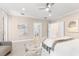Spacious bedroom featuring a ceiling fan, neutral carpet, and private entrance at 916 Hemingway Cir, Tampa, FL 33602
