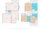 Layout of the floor plan of the home showing the dimensions of the rooms and total square footage at 916 Hemingway Cir, Tampa, FL 33602
