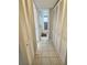 Hallway view showcasing access to a modern bathroom with closet space at 1001 77Th N Ave # 206, St Petersburg, FL 33702