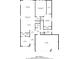 First floor plan featuring kitchen, dining area, primary bedroom, office, foyer and a two-car garage at 10017 Smarty Jones Dr, Ruskin, FL 33573