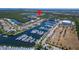 This aerial image highlights the community's proximity to the marina and other boating facilities at 1025 Seagrape Dr, Ruskin, FL 33570