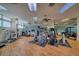 Spacious gym with exercise equipment, ceiling fans and mirrors for a complete workout experience at 1520 Gulf Blvd # 404, Clearwater, FL 33767