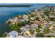 Beautiful aerial view showcasing waterfront homes with boat docks and serene water views at 1739 1/2 Bayou Grande Ne Blvd, St Petersburg, FL 33703