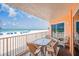Enjoy stunning ocean views from this beachfront balcony with outdoor seating at 18400 Gulf Blvd # 1109, Indian Shores, FL 33785