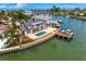 Beautiful waterfront home with private pool, spacious patio, and a private dock at 2250 Donato Dr, Belleair Beach, FL 33786