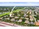 Aerial view displays the unit location and proximity to amenities and nearby storage units at 2529 Harn Blvd # 2, Clearwater, FL 33764