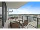 Spacious balcony with outdoor dining and beautiful city views from a high rise condo at 301 1St S St # 2305, St Petersburg, FL 33701