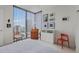 Bright bedroom with large window featuring a city view and stylish furnishings and modern design at 301 1St S St # 2305, St Petersburg, FL 33701