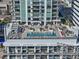 Rooftop pool and sundeck features ample seating and manicured landscaping at 301 1St S St # 2305, St Petersburg, FL 33701