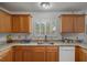 Kitchen with stainless steel sink, granite countertops and light-colored cabinetry at 32201 Brookstone Dr, Wesley Chapel, FL 33545
