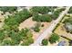 Aerial view highlighting the property's boundaries, showcasing the lot's size and location at 34125 Chancey Rd, Wesley Chapel, FL 33543