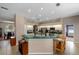 Open kitchen layout with white cabinets and unique countertops, offering ample space at 4022 Valrico Grove Dr, Valrico, FL 33594