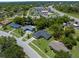 An aerial view highlighting the property's position in a residential neighborhood at 5193 Higate Rd, Spring Hill, FL 34609