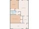 Layout featuring two bedrooms, bathroom, kitchen, living room and multipurpose room at 5267 81St N St # 8, St Petersburg, FL 33704