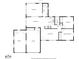 Detailed floor plan illustrating the layout of the home's rooms, including kitchen, bedrooms, and living areas at 7346 Hiawatha Pkwy, Spring Hill, FL 34606