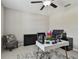Office featuring a modern desk, chair, and a ceiling fan at 11504 Sage Canyon Dr, Riverview, FL 33578