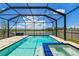 Sparkling swimming pool and hot tub with a screened enclosure offers a serene outdoor retreat at 11504 Sage Canyon Dr, Riverview, FL 33578